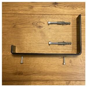 Spur Hand Made 9 Scaffold Up Support Brackets 40 x 5 steel strip matt black Scaffold Shelf Brackets | Wrought iren shelf brackets | Tool Hooks | Ladder Brackets 42/Scaffold Bracket 9 inch up by Spur.jpeg